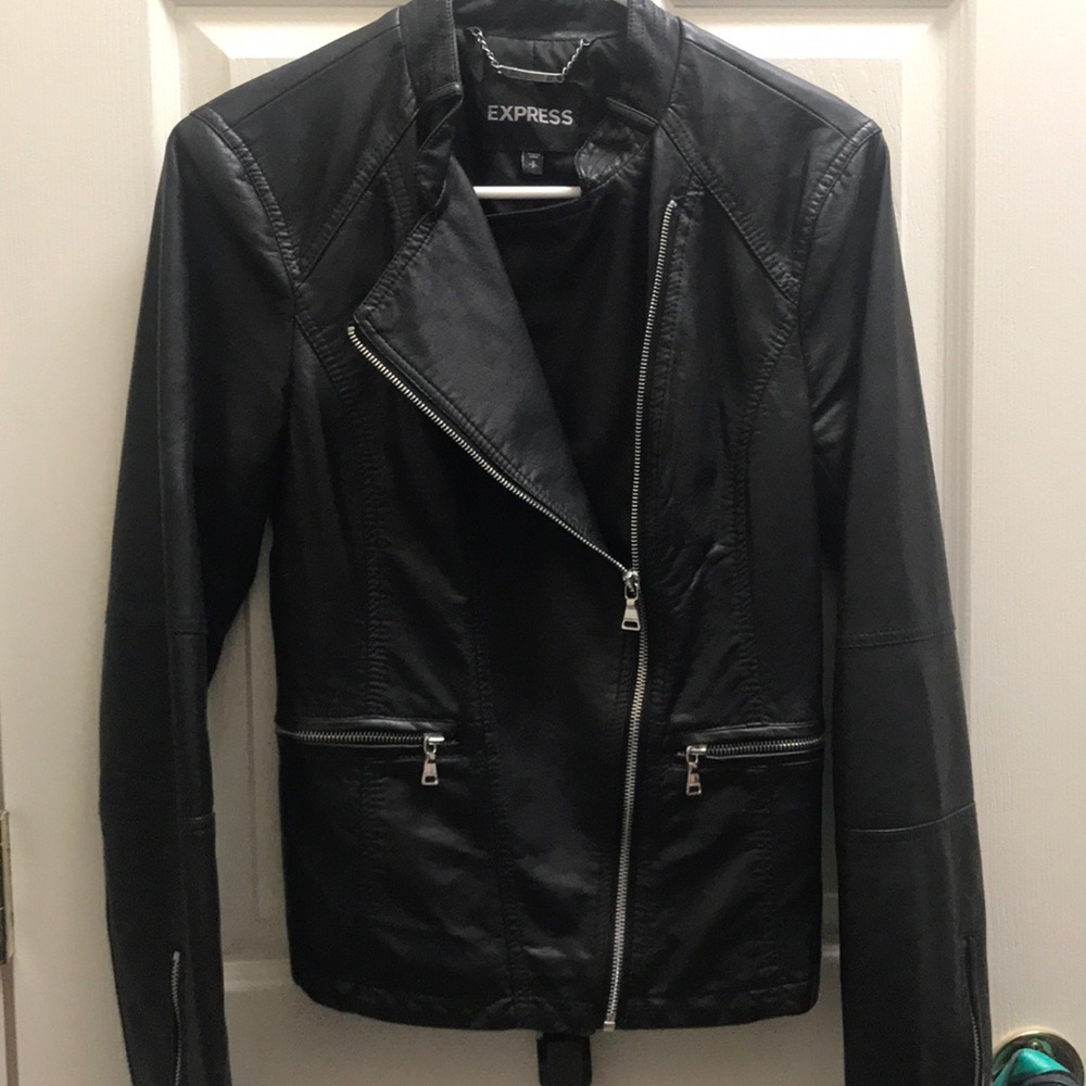 Express Faux Leather Moto Jacket